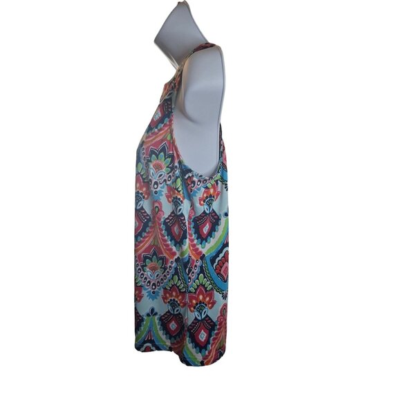 Buckhead Betties Womens Tank Top S Sleeveless Multicolor Paisley Hippie Boho - Picture 3 of 8